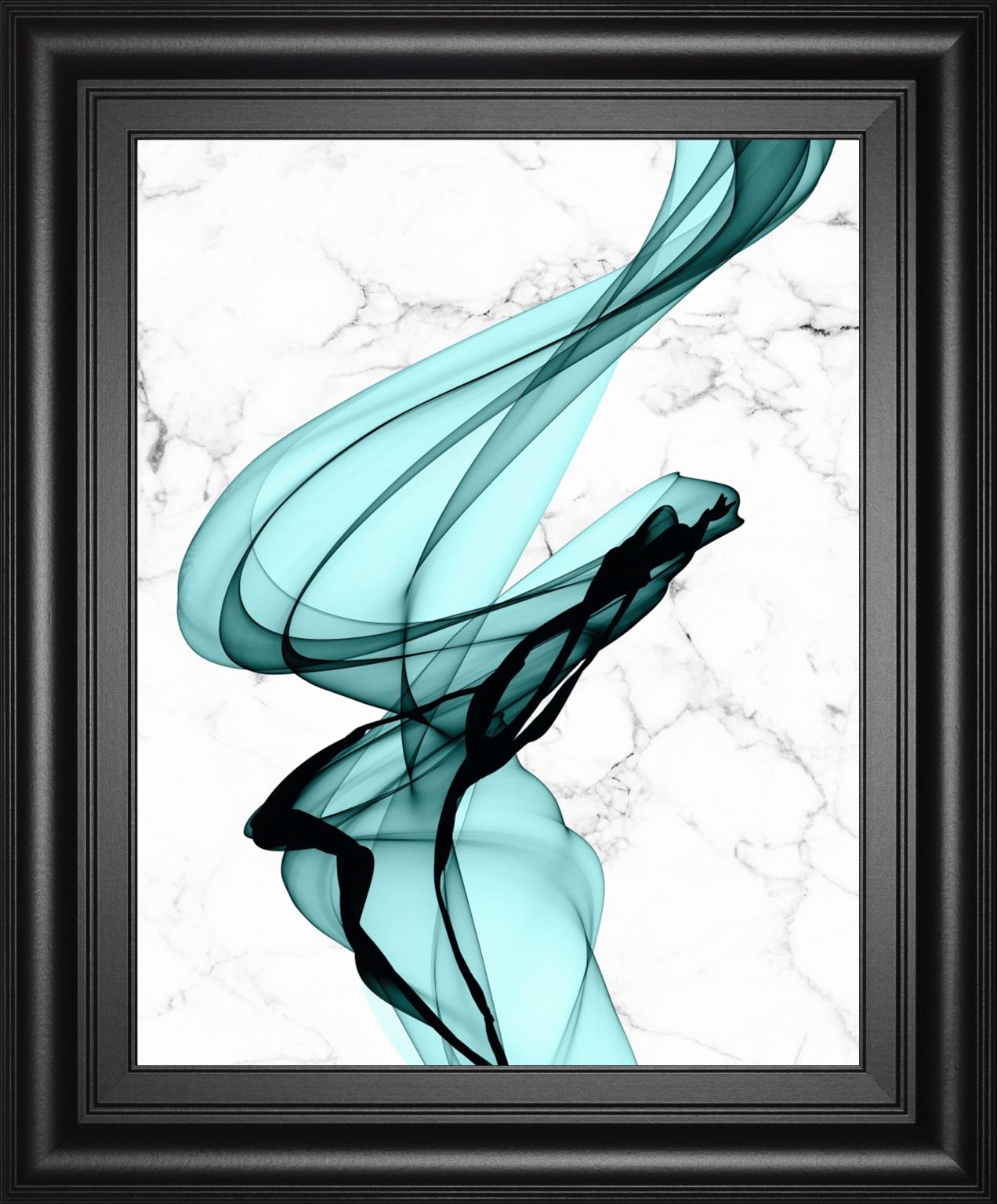 Teal Ribbons I By Irena Orlov 22X26 Framed Print