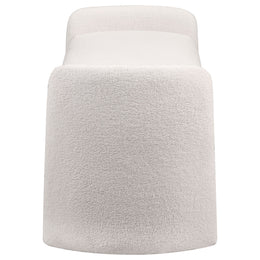 Peoria Velvet Upholstered Accent Bench Ivory