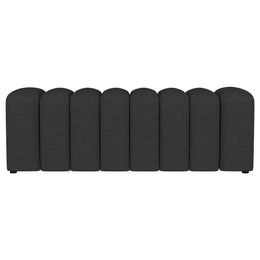 Summer Fabric Upholstered Tufted Accent Bench Charcoal