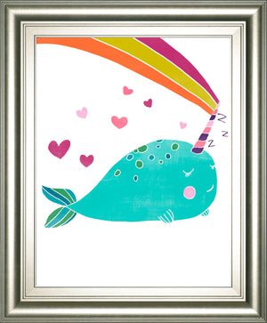 Happy Narwals Iii By June Erica Vess 22X26 Framed Print