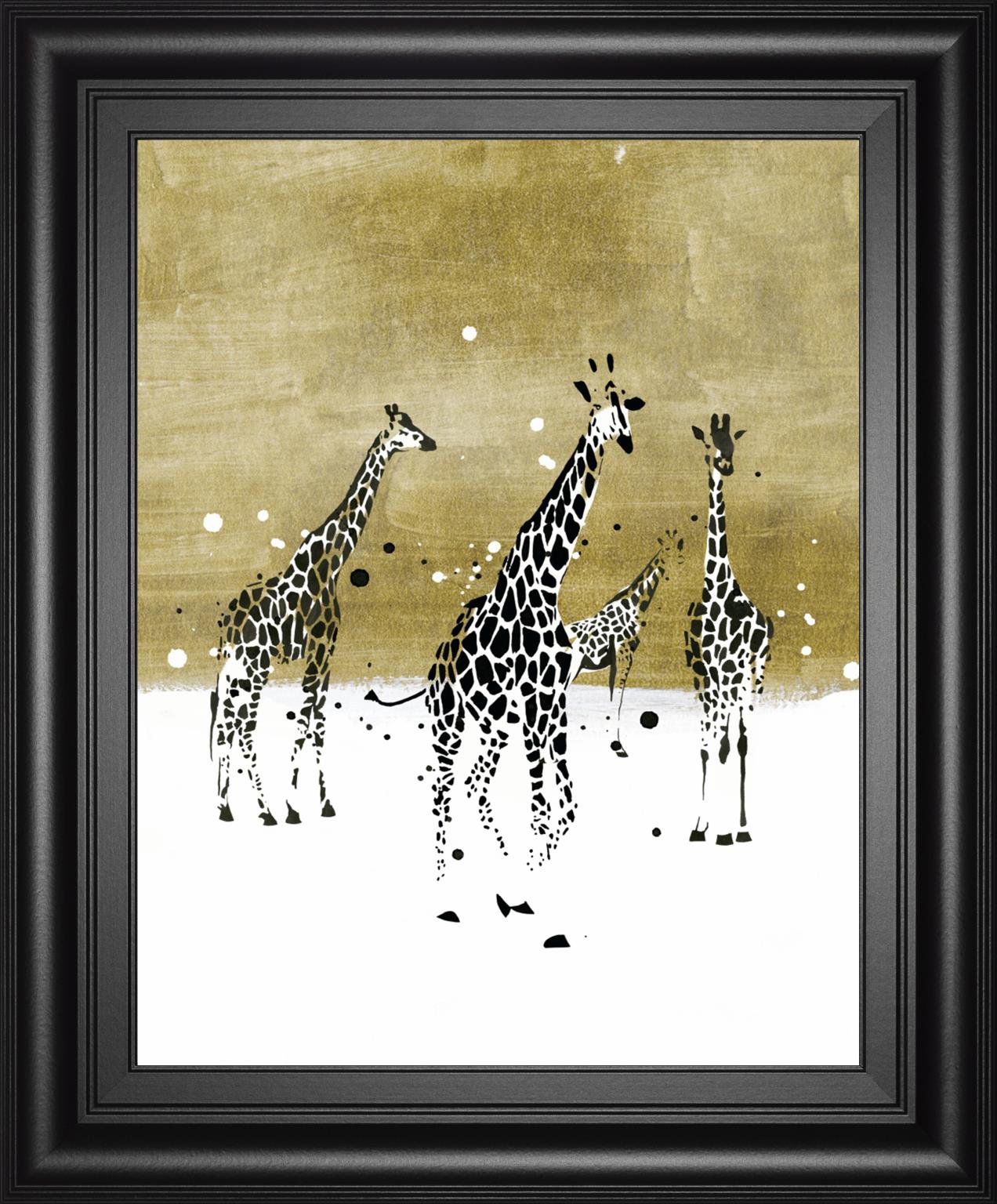 Spotted Giraffe Ii By Annie Warren 22X26 Framed Print