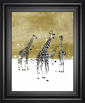 Spotted Giraffe Ii By Annie Warren 22X26 Framed Print