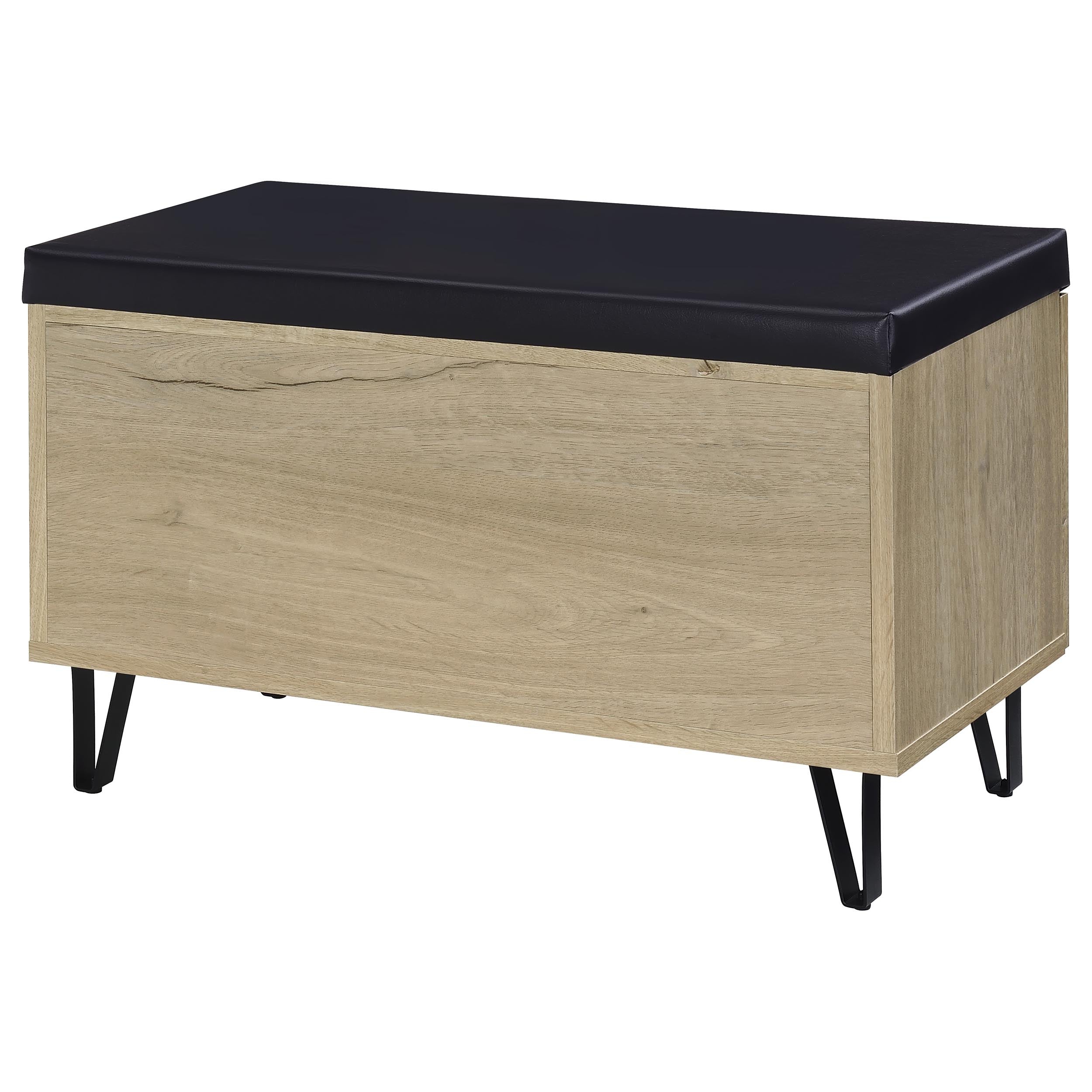 Brixton 2-door Padded Entryway Shoe Storage Bench Black