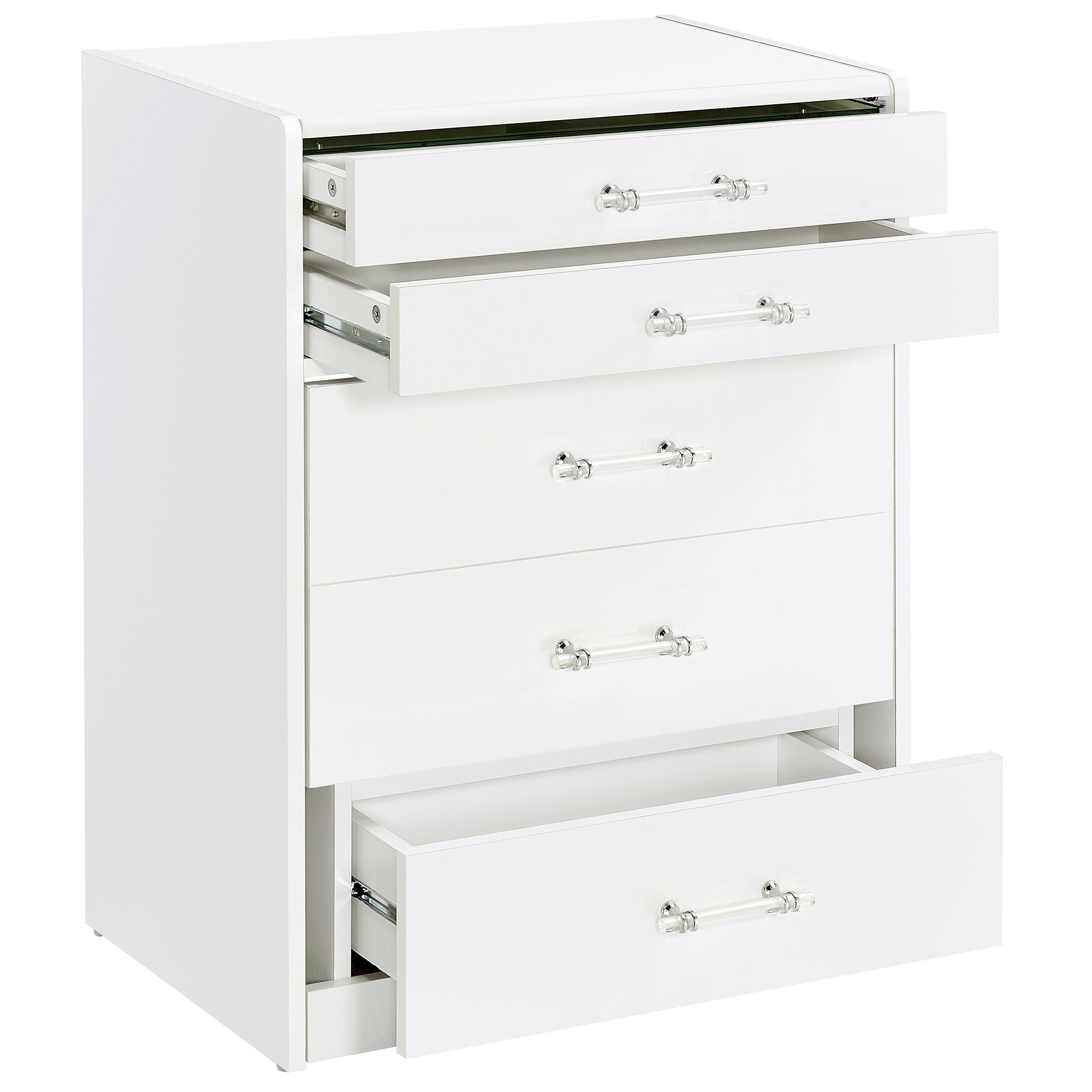 Danbury 3-drawer Makeup Vanity & Stool Set Black High Gloss