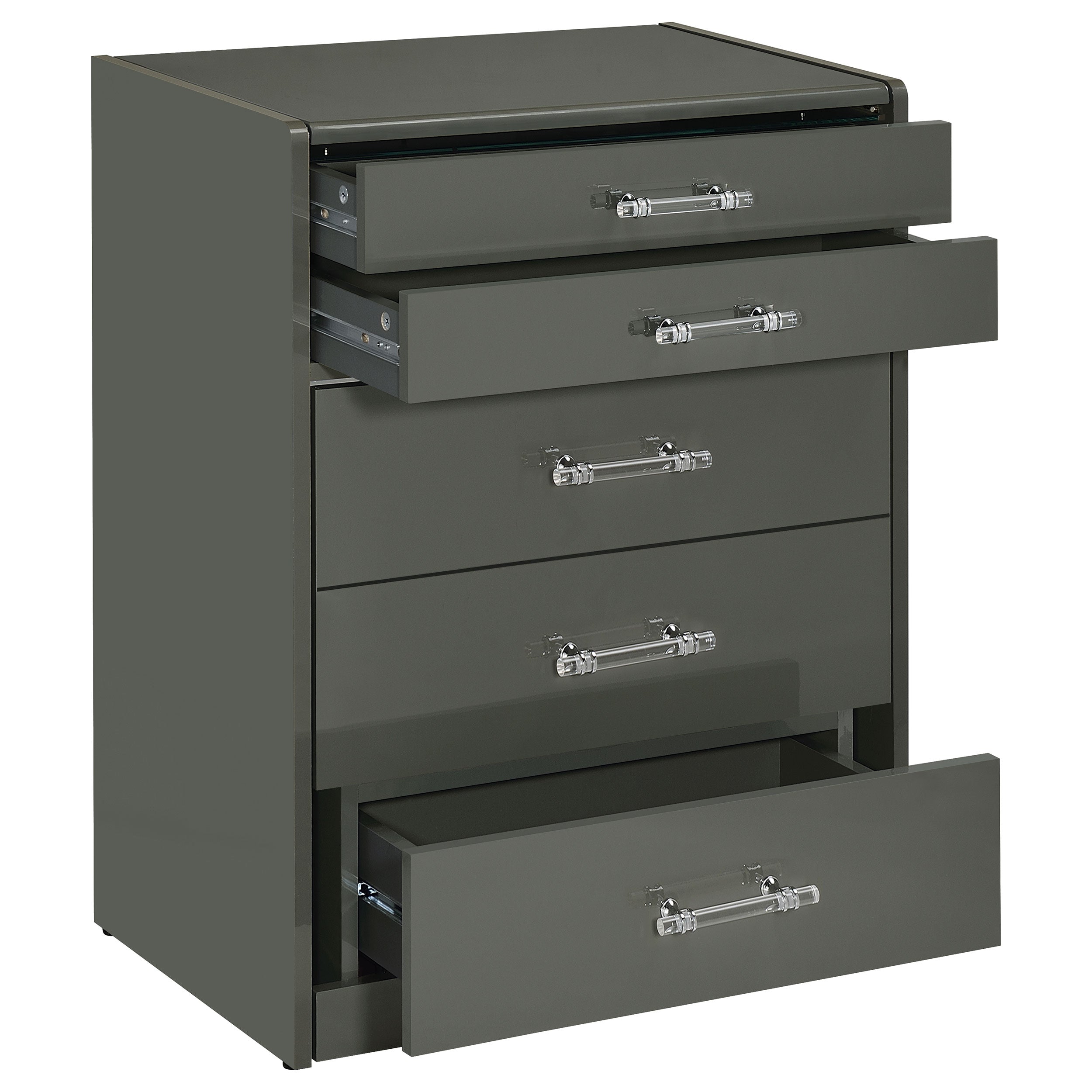 Danbury 3-drawer Makeup Vanity & Stool Set Black High Gloss