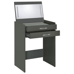 Danbury 3-drawer Makeup Vanity & Stool Set Black High Gloss