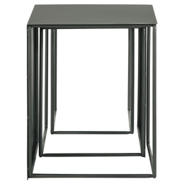 Imez Rectangular Metal Nesting Table Set Grey