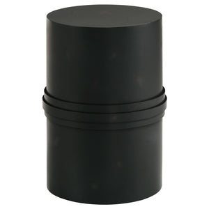 Bryce Round Metal Accent Side Table Rustic Black