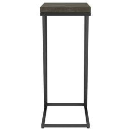 Sergio Engineered Wood C-Shaped Side Table Rustic Tobacco