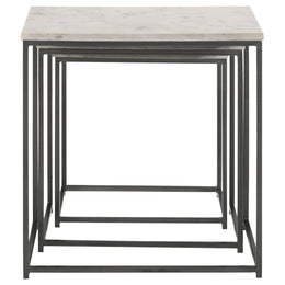 Medora Marble Top Nesting Table Set White