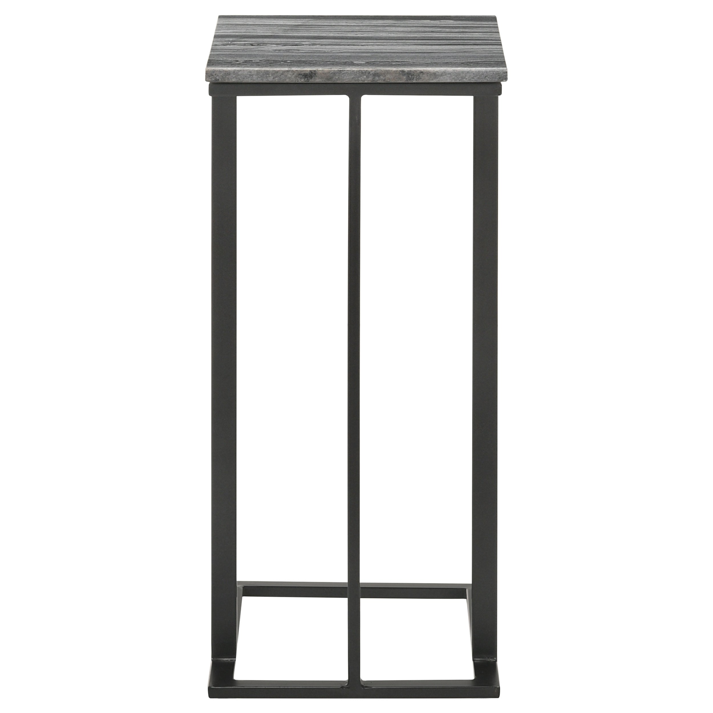 Vicente Marble Top C-Shaped Sofa Side Table Green