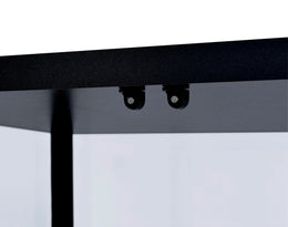 Delphinium 5-shelf Clear Glass Curio Display Cabinet Black