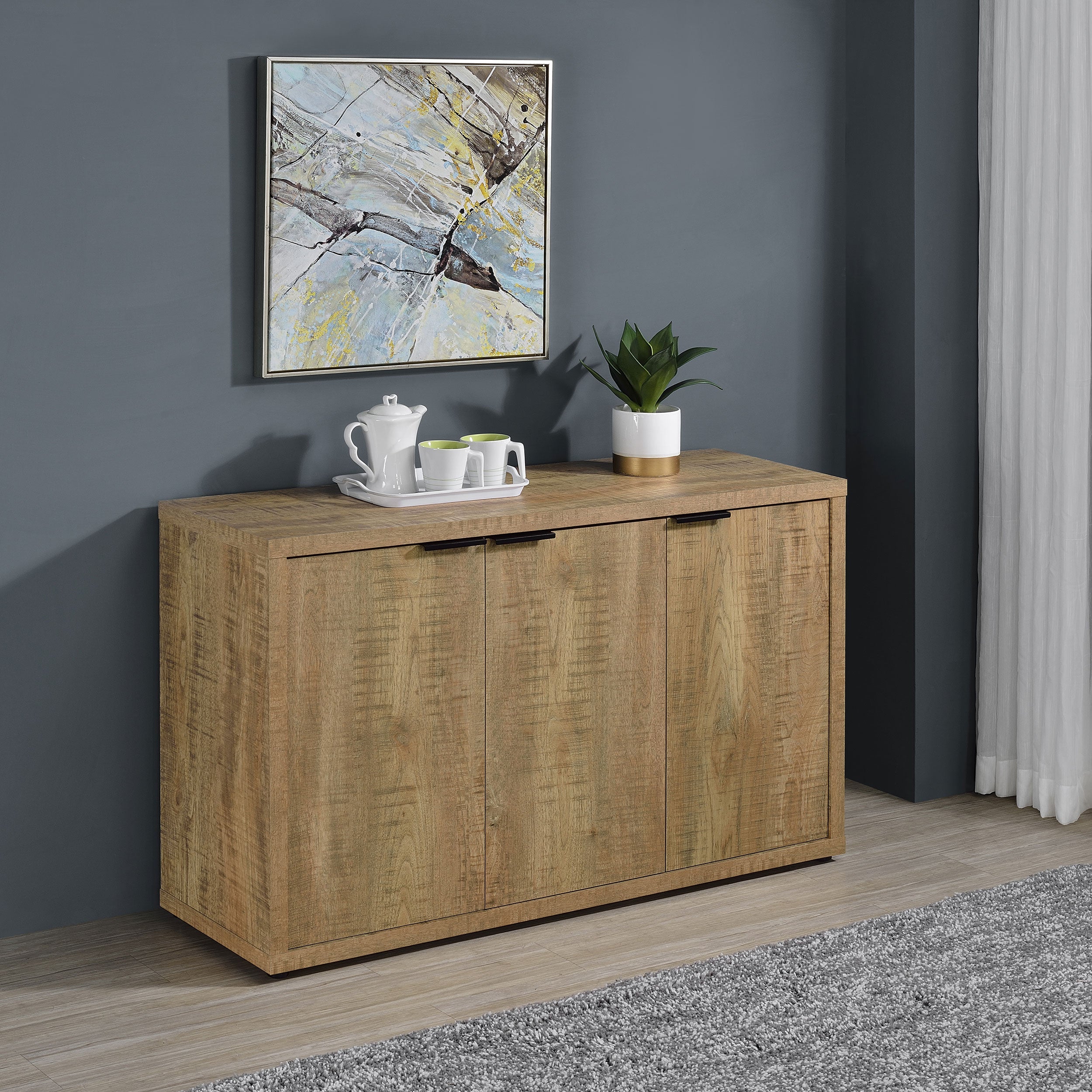 Pepita 2-door Engineered Wood Accent Cabinet Mango Brown