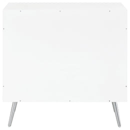 Nieta 2-door Engineered Wood Accent Cabinet White High Gloss