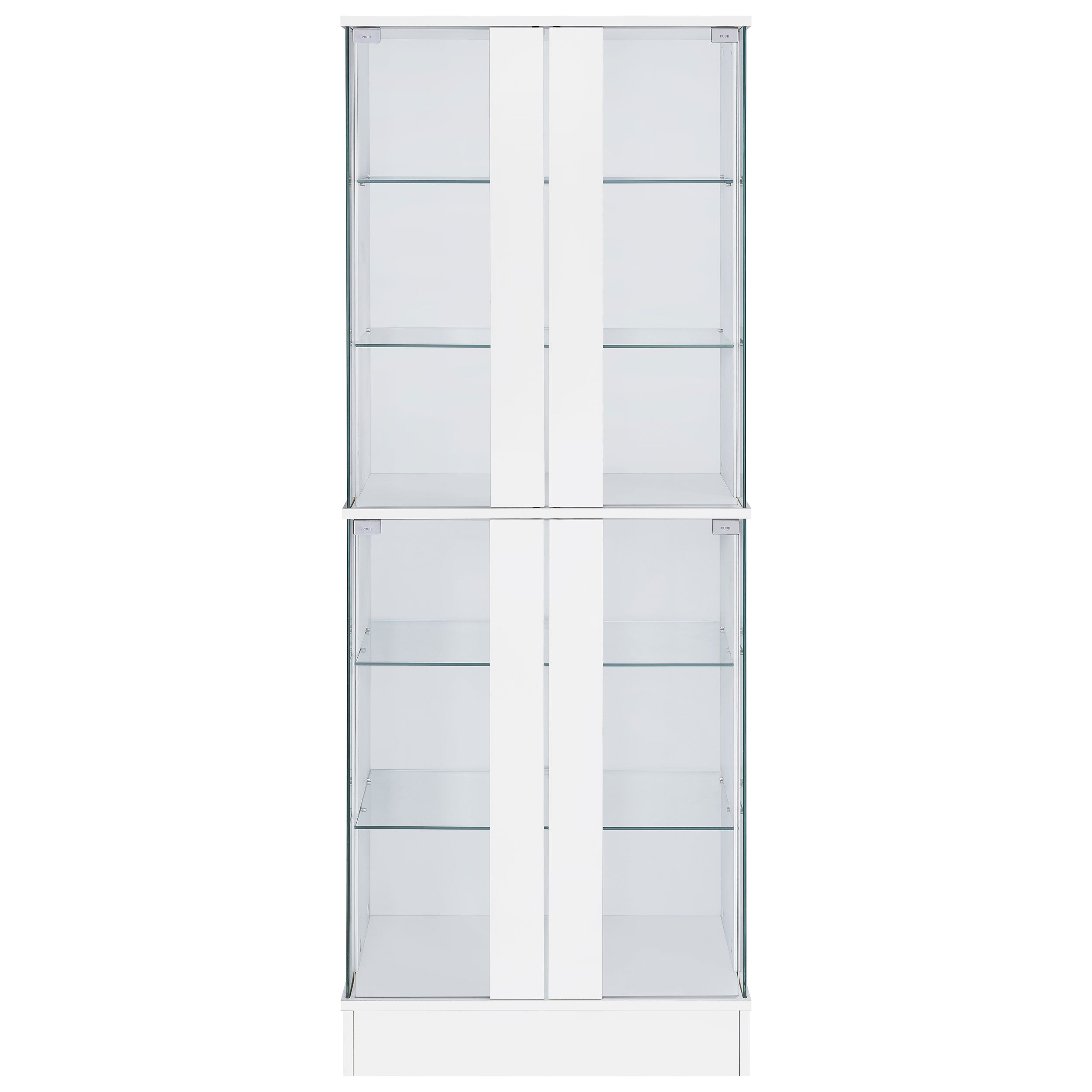 Cabra 4-door LED Curio Display Cabinet Black High Gloss