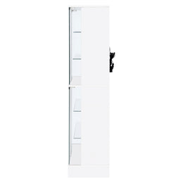Cabra 4-door LED Curio Display Cabinet Black High Gloss