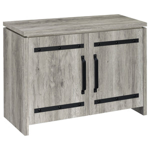 Alejo 2-door Engineered Wood Tall Cabinet Grey Driftwood
