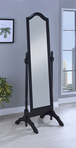 Cabot Wood Adjustable Length Cheval Mirror Black
