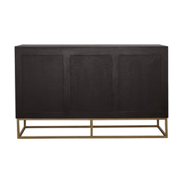 Zara 2-door 57-inch Wood Accent Storage Cabinet Black Walnut