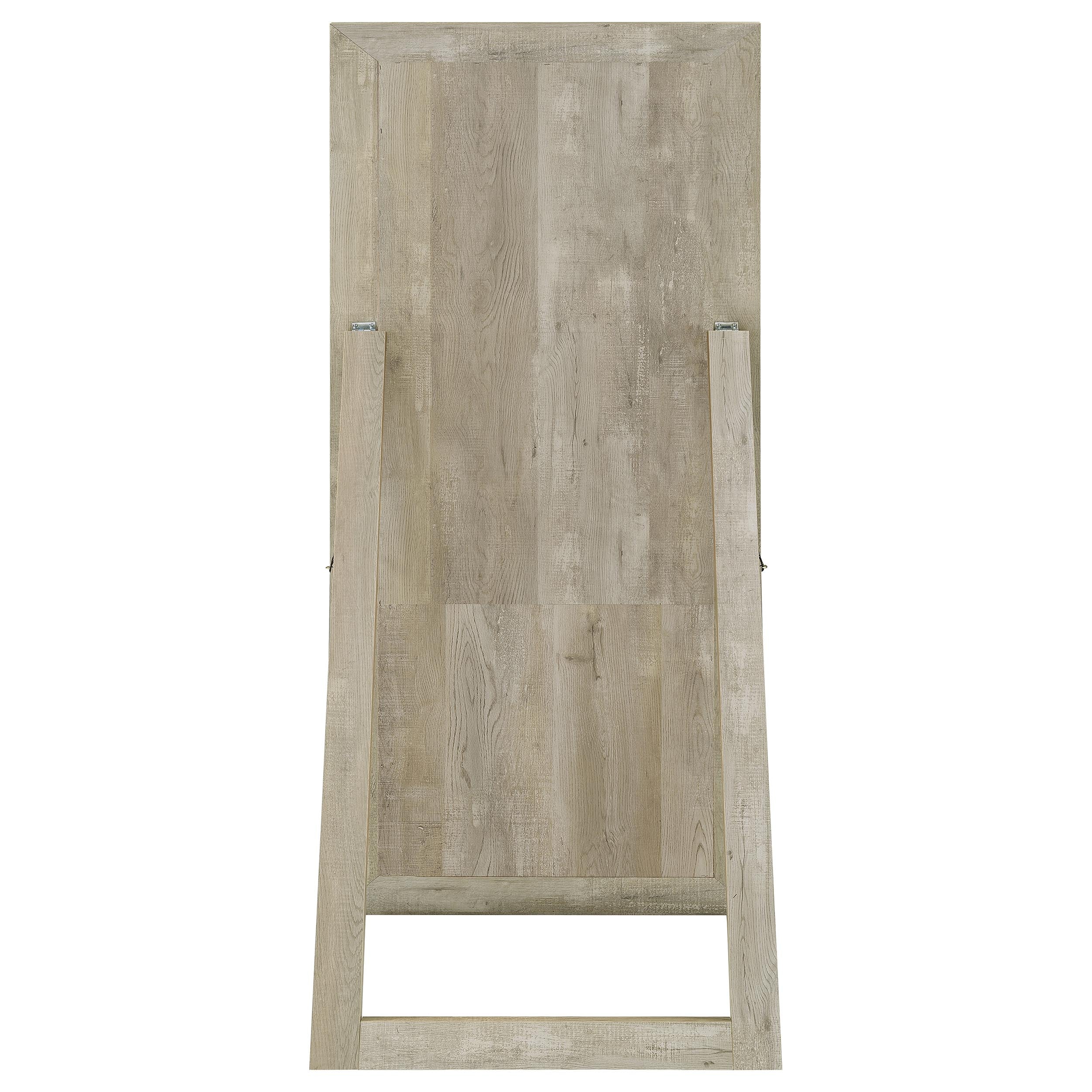 Cadence Tempered Glass Length Mirror Grey Washed Oak