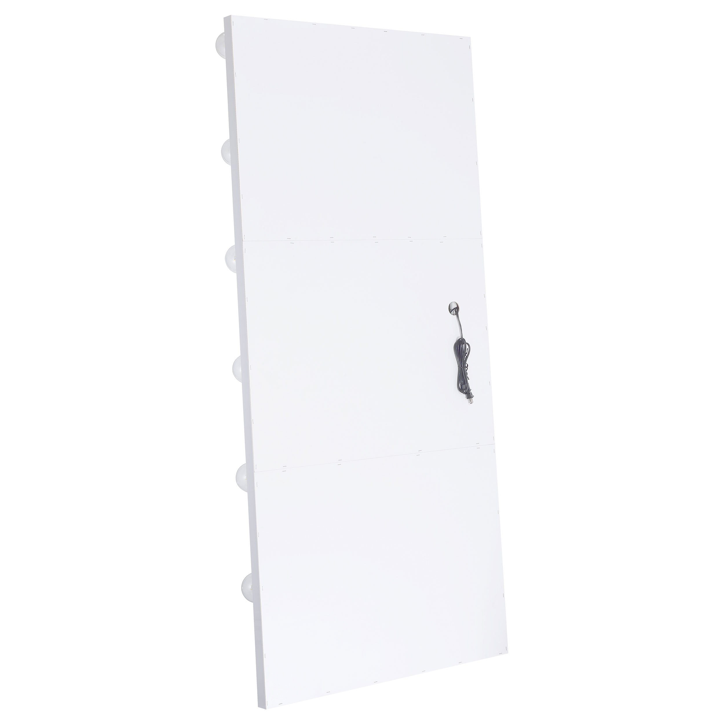 Zayan 32 x 71 Inch Floor Mirror LED Lighting Black Gloss
