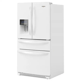 Whirlpool - 36 in. Wide 25 cu. ft. French Door Refrigerator with Two-Tier Freezer Storage - White