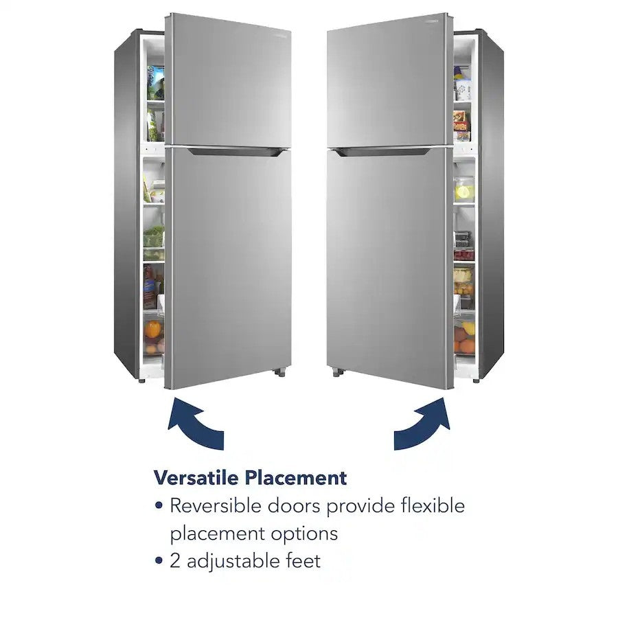Insignia™ - 30 in. Wide 18 Cu. Ft. Top-Freezer Refrigerator with ENERGY STAR Certification - Stainless Steel