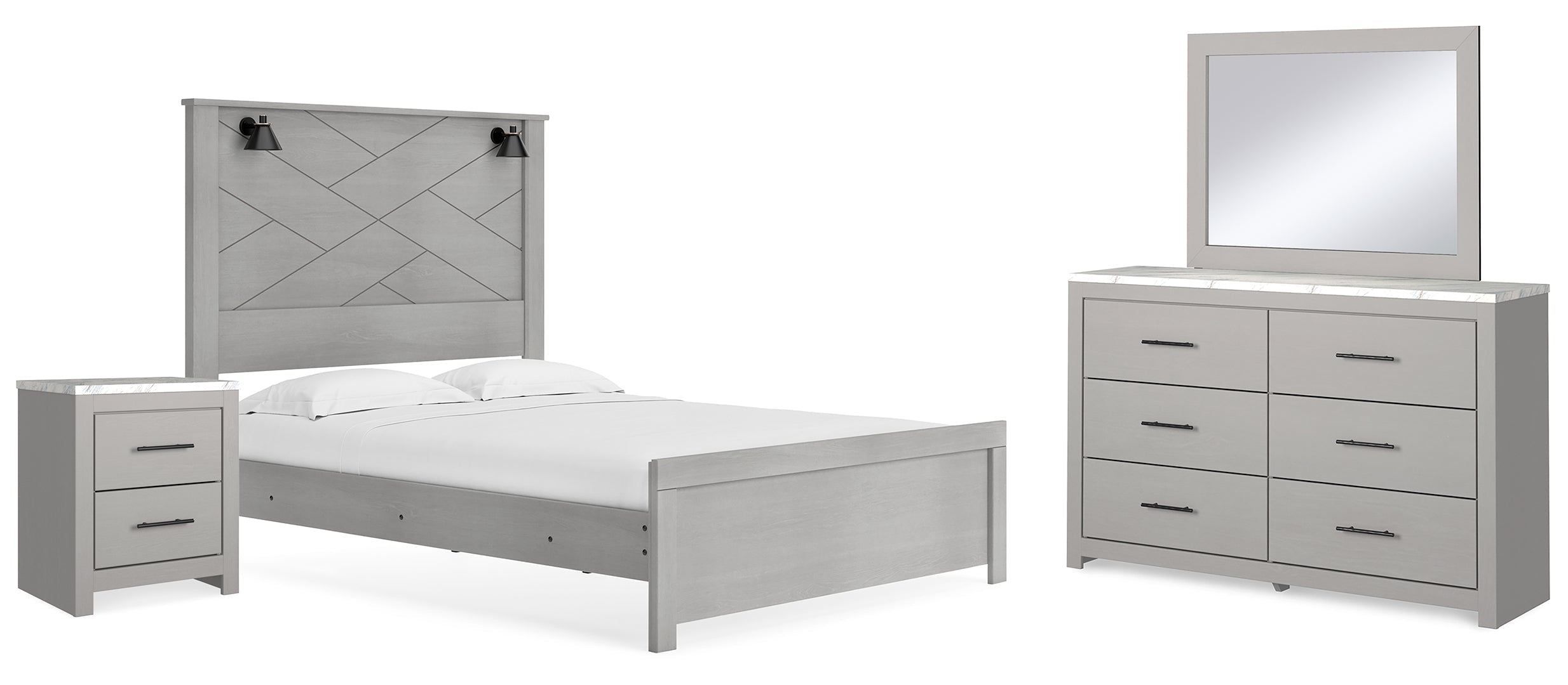 Cottonburg Grey Panel Bedroom Set