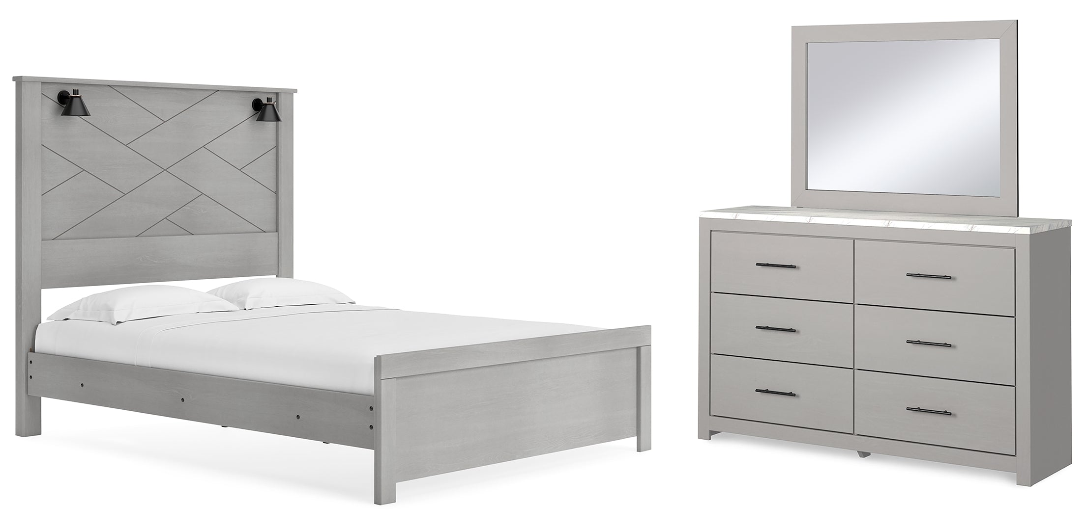 Cottonburg Grey Panel Bedroom Set