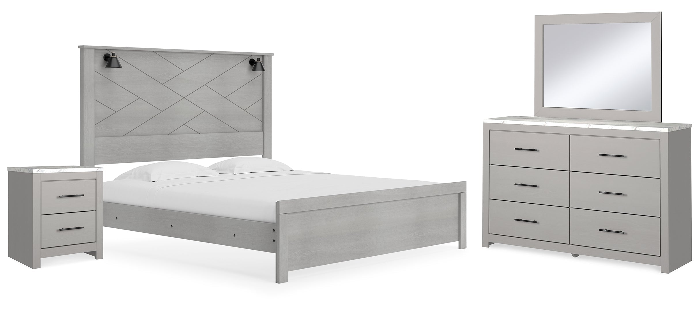 Cottonburg Grey Panel Bedroom Set