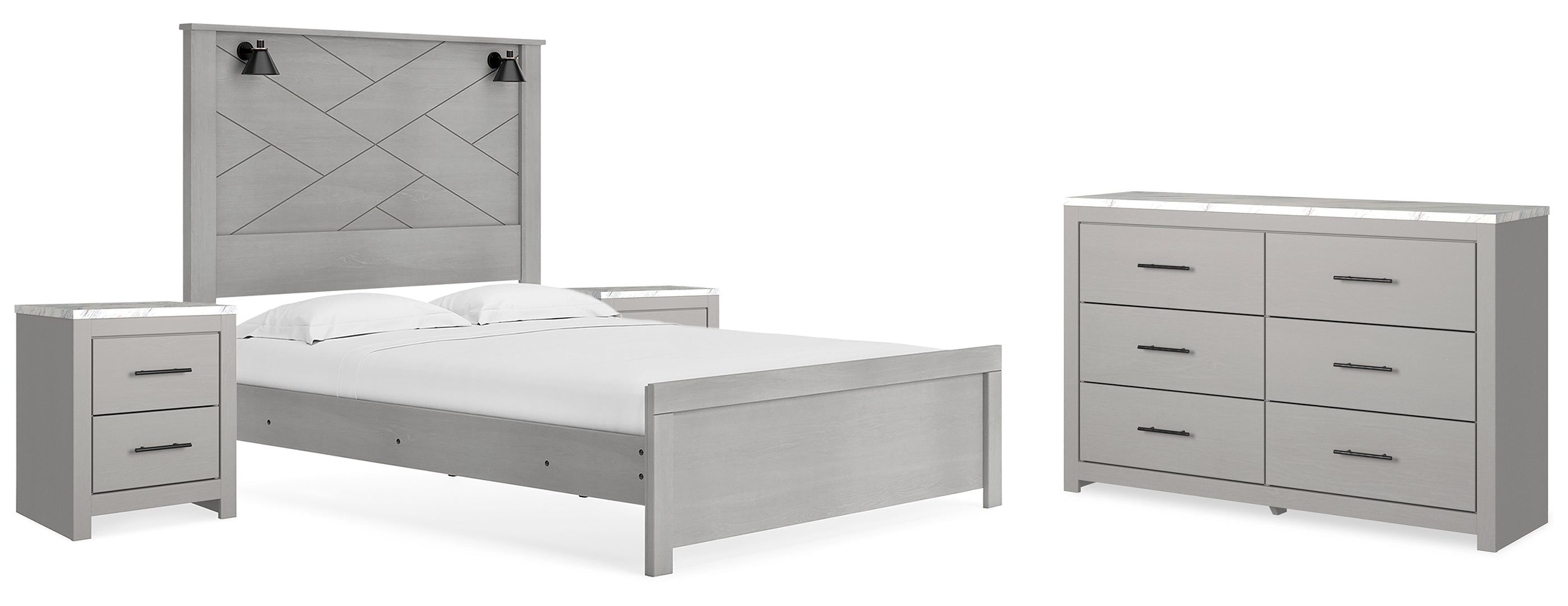 Cottonburg Grey Panel Bedroom Set
