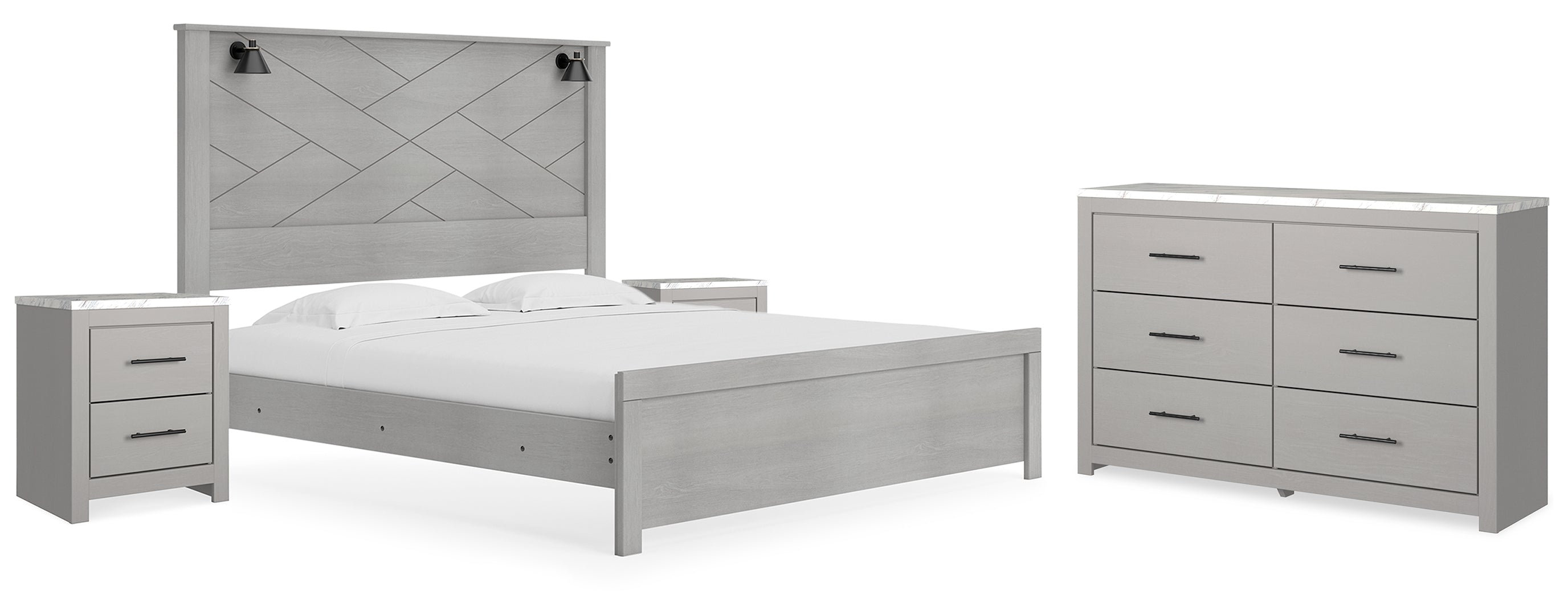 Cottonburg Grey Panel Bedroom Set