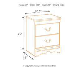 Huey Vineyard Two Drawer Night Stand