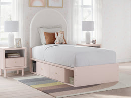 Wistenpine Upholstered Panel Bed with Storage
