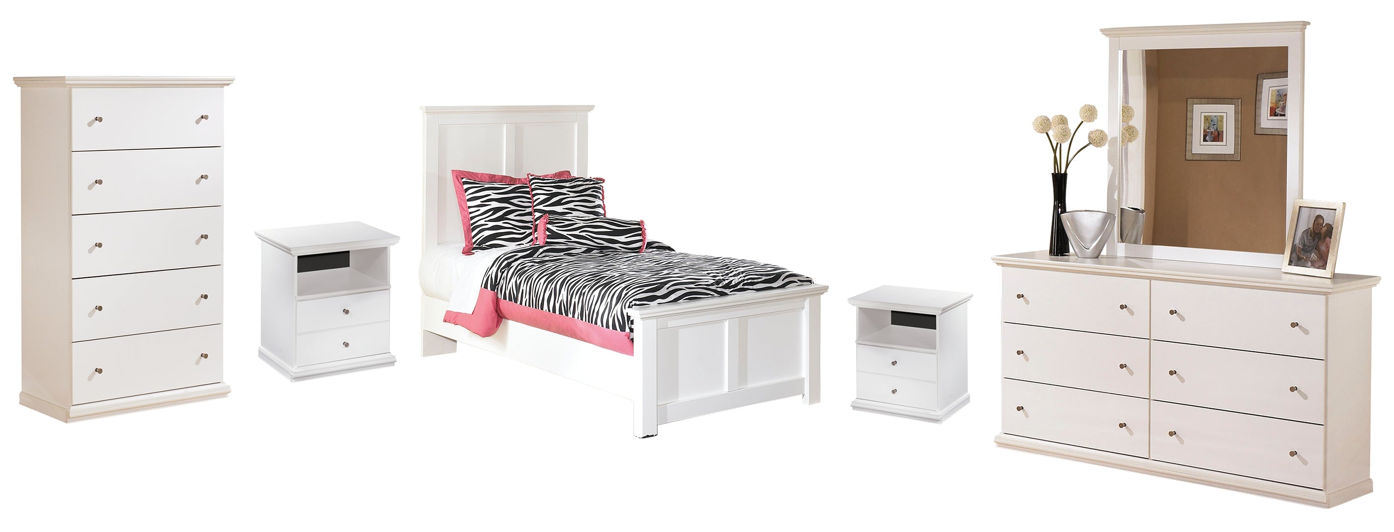White Bostwick Shoals Panel Bedroom Set