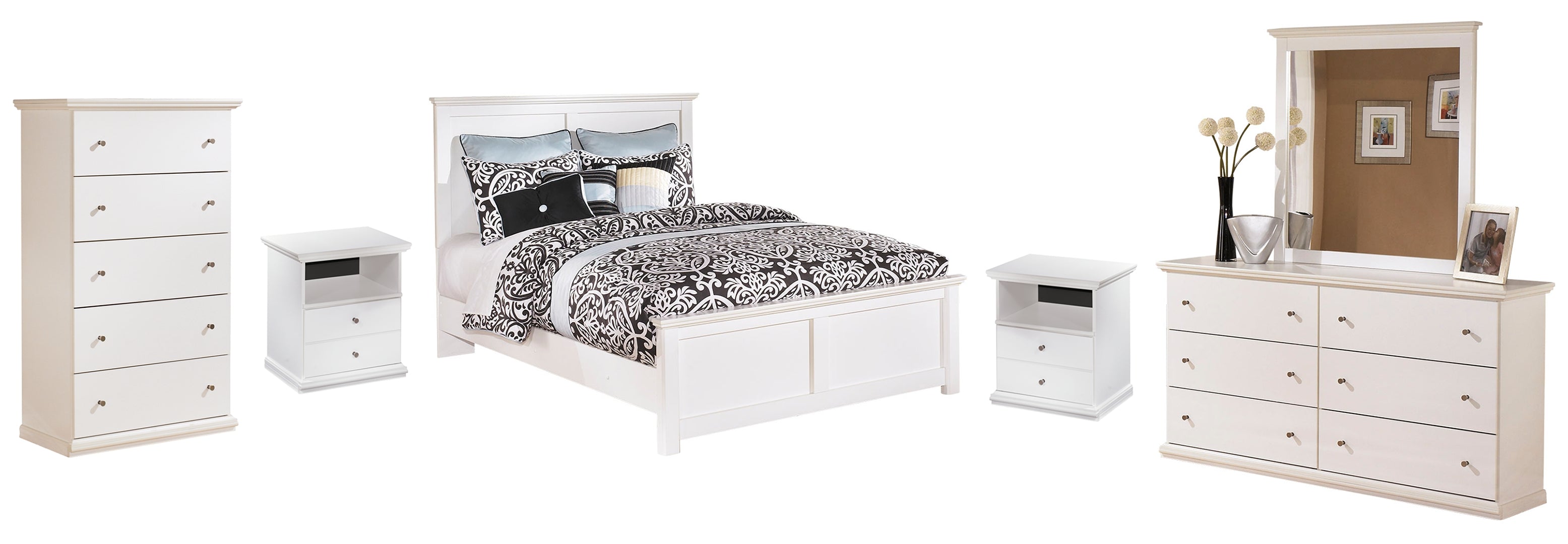 White Bostwick Shoals Panel Bedroom Set