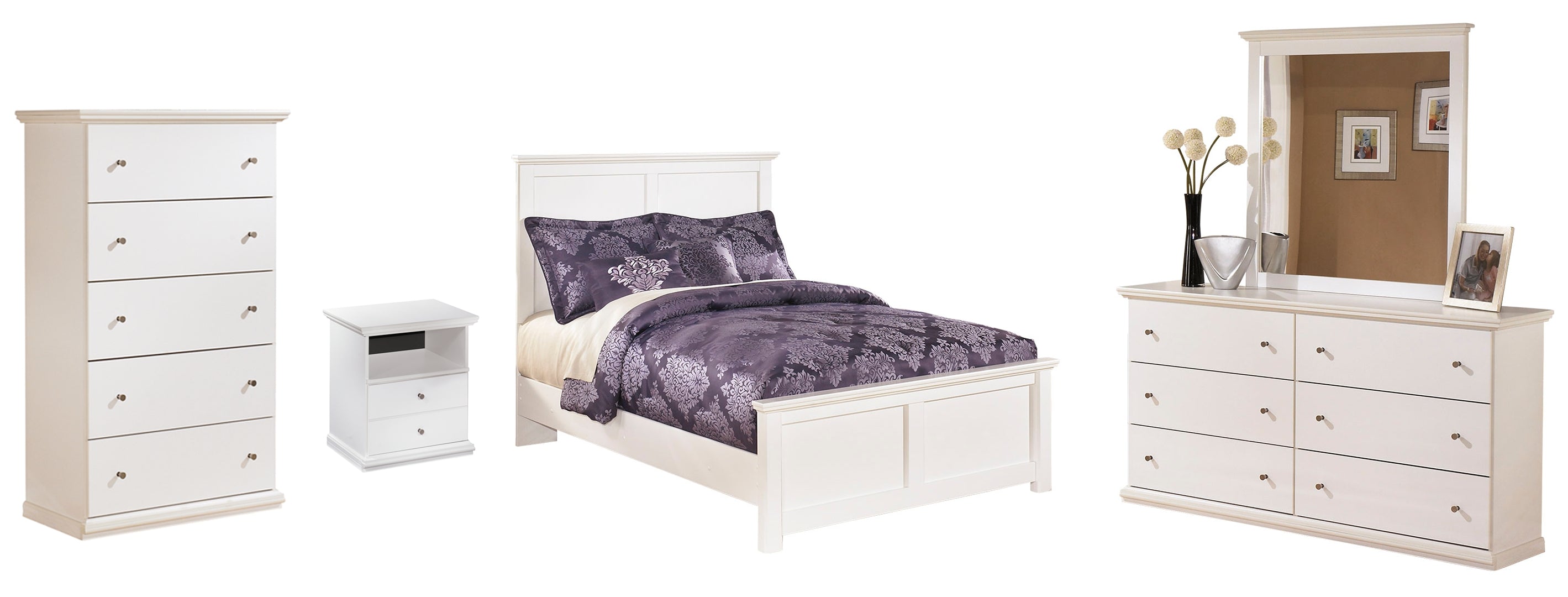 White Bostwick Shoals Panel Bedroom Set