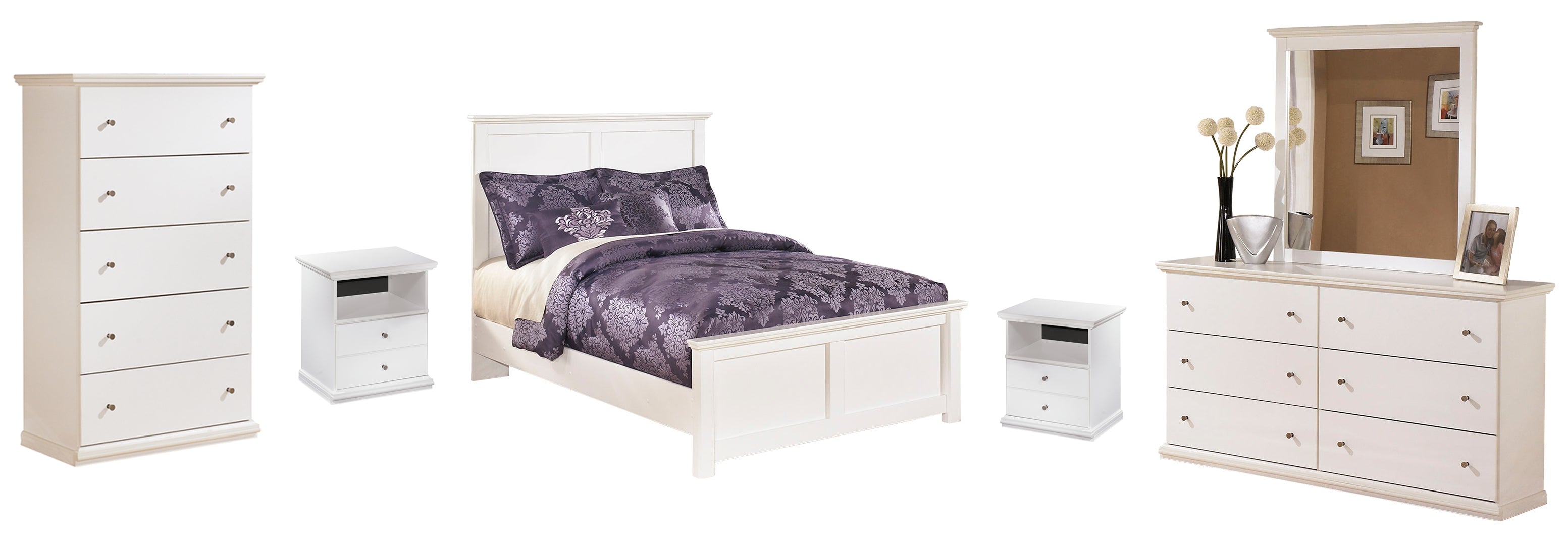 White Bostwick Shoals Panel Bedroom Set
