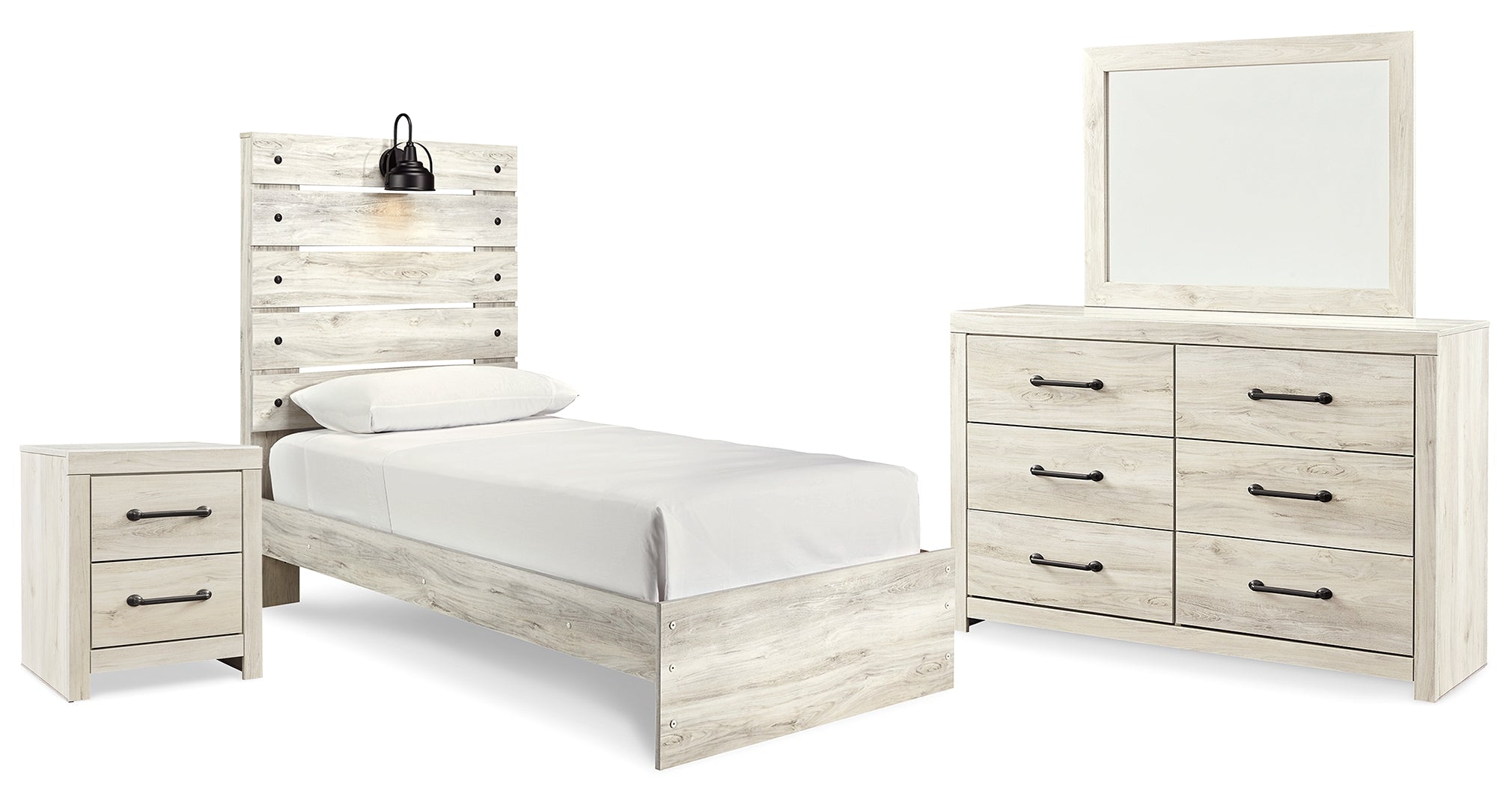 Cambeck Beige Panel Bedroom Set with Storage