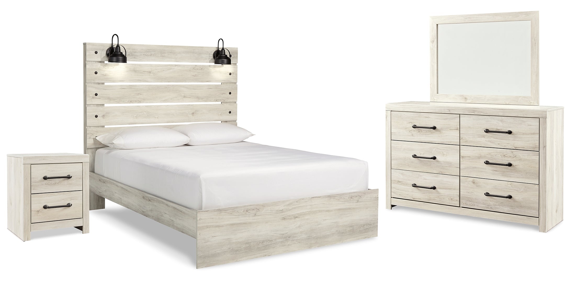 Cambeck Beige Panel Bedroom Set with Storage