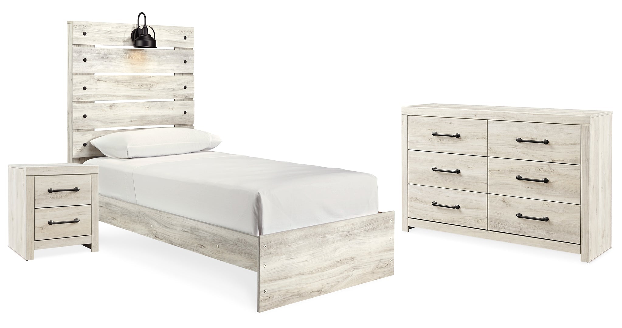 Cambeck Beige Panel Bedroom Set with Storage