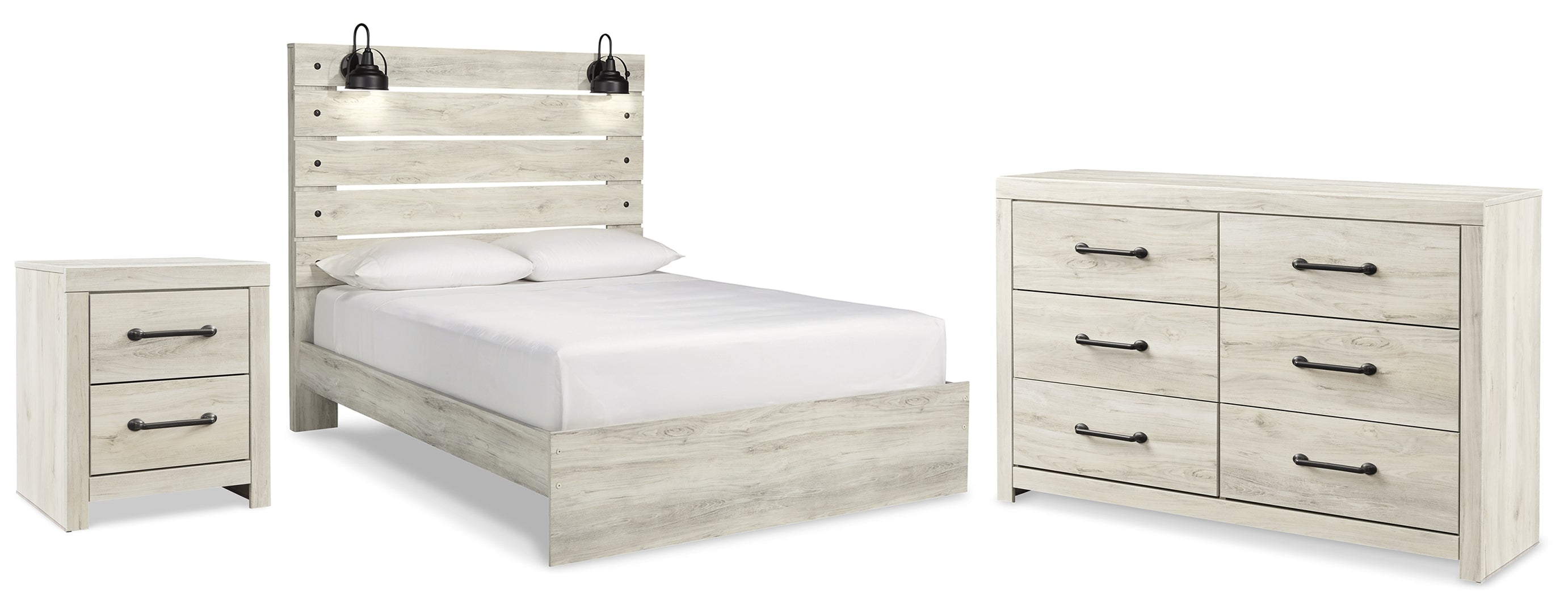 Cambeck Beige Panel Bedroom Set with Storage