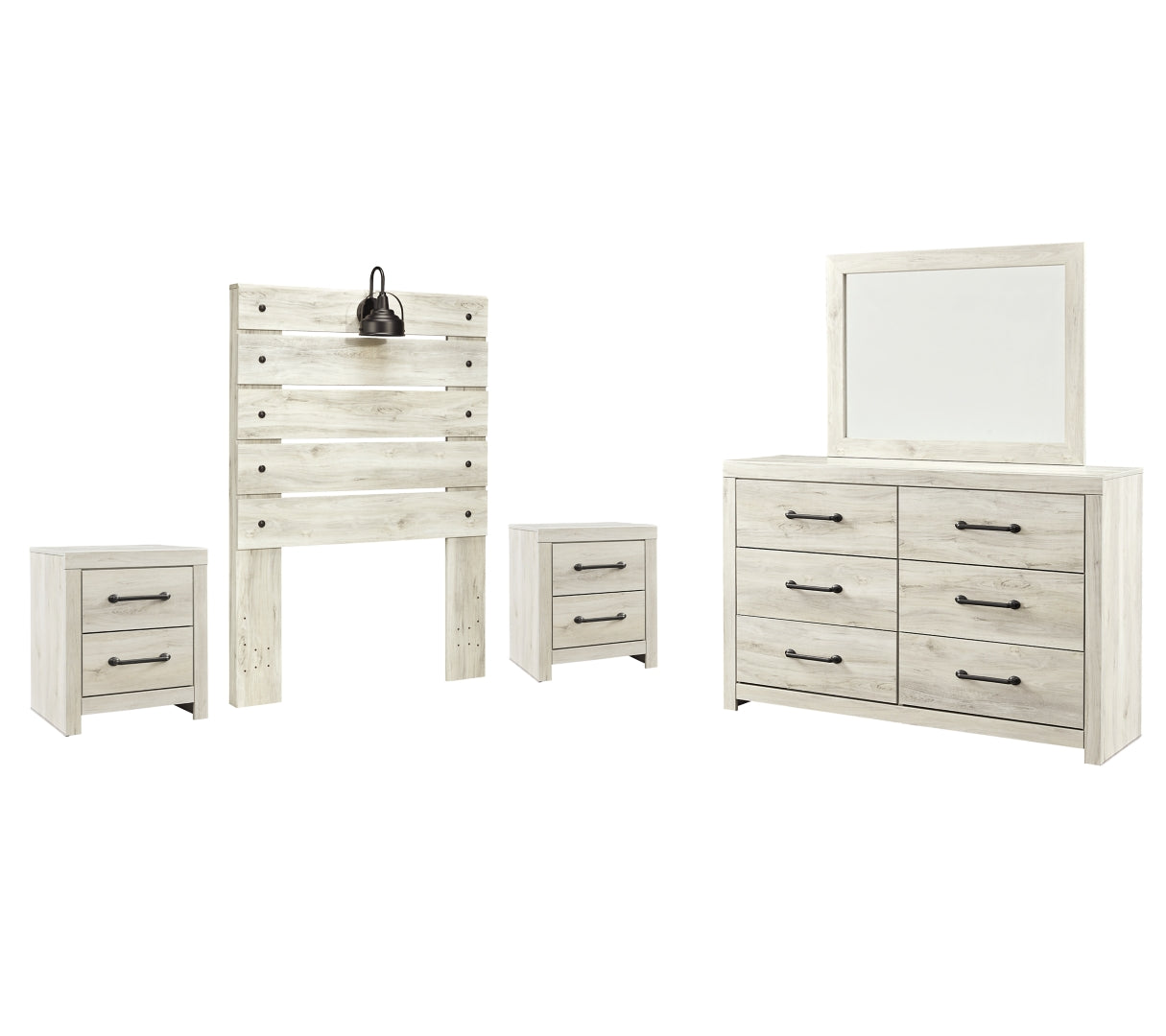 Cambeck Beige Panel Bedroom Set with Storage