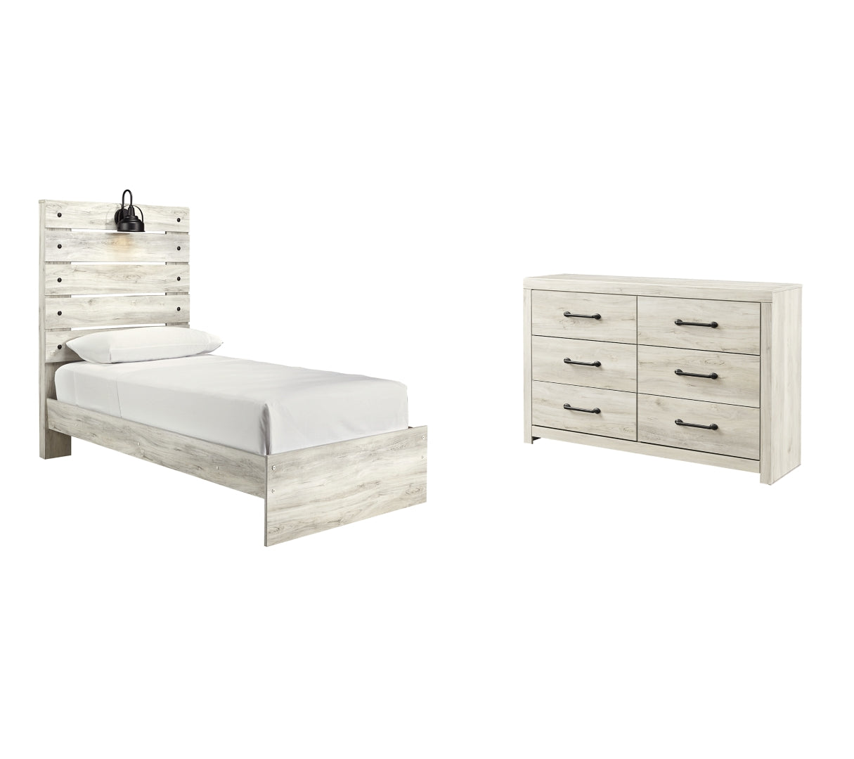 Cambeck Beige Panel Bedroom Set with Storage