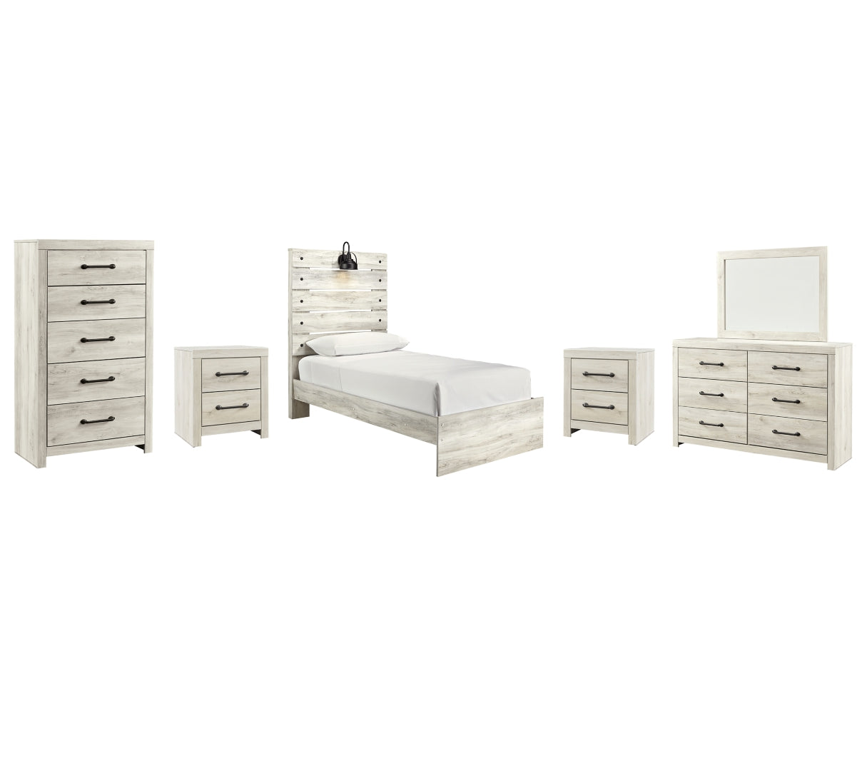 Cambeck Beige Panel Bedroom Set with Storage