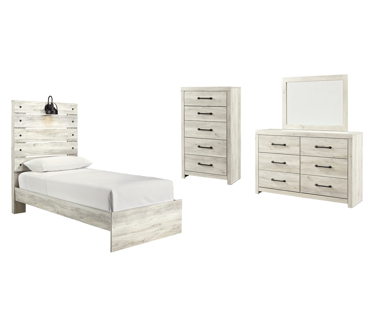 Cambeck Beige Panel Bedroom Set with Storage