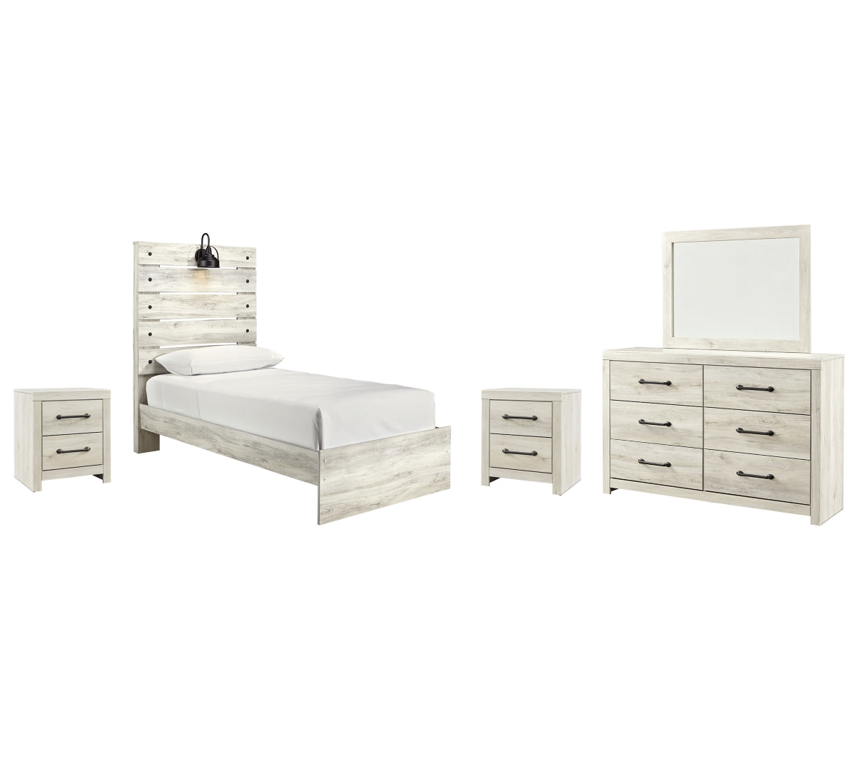 Cambeck Beige Panel Bedroom Set with Storage