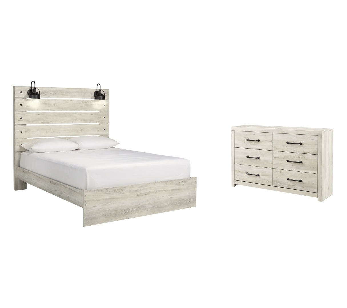 Cambeck Beige Panel Bedroom Set with Storage