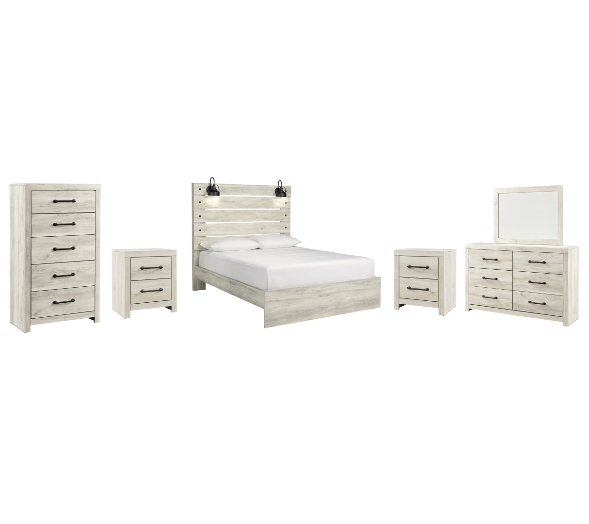 Cambeck Beige Panel Bedroom Set with Storage