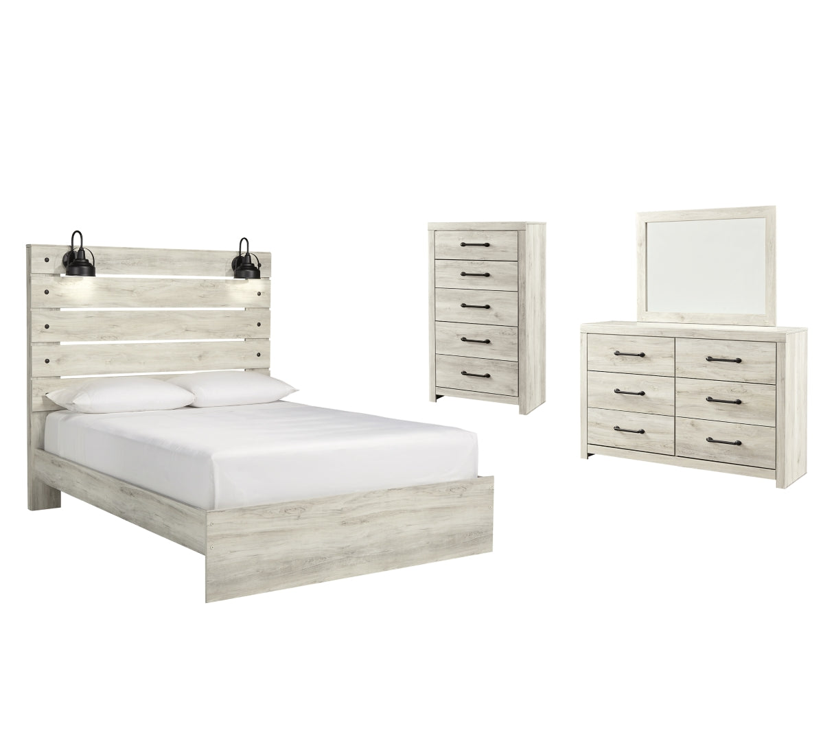 Cambeck Beige Panel Bedroom Set with Storage